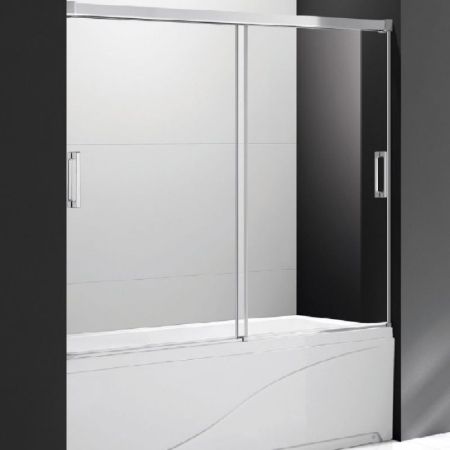 Шторка на ванну Cezares Tandem Soft VF-2 190х145 профиль Хром стекло прозрачное, артикул TANDEM-SOFT-VF-2-190/145-C-Cr-IV