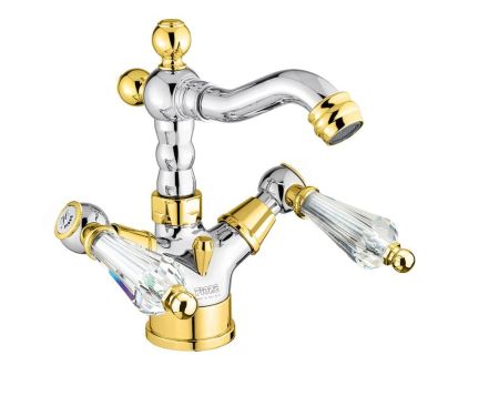 Смеситель для биде Fiore GIOIELLI (SWAROVSKI®) 08CO0635, хром/золото, артикул 08CO0635