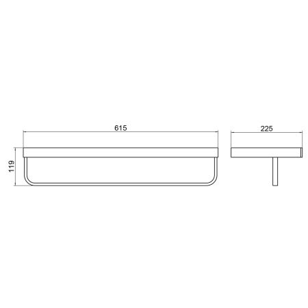 Полка для полотенец Timo Petruma 15258/17 золото матовое, артикул 15258/17