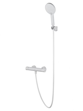 Смеситель для душа с термостатом WONZON & WOGHAND INN 3, Белый матовый (WW-B2065-A-MW), артикул WW-B2065-A-MW