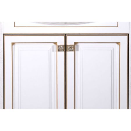 Тумба под раковину ASB-Woodline Верона 65 Белый с золотой патиной, артикул 9076