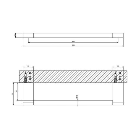 GESSI Origini Полотенцедержатель, 30 см, цвет Black Metal Brushed PVD