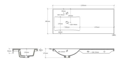 Раковина Onika 120 левая