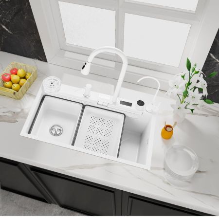 Многофункциональная кухонная мойка Savol S-SC002W, белый, артикул S-SC002W