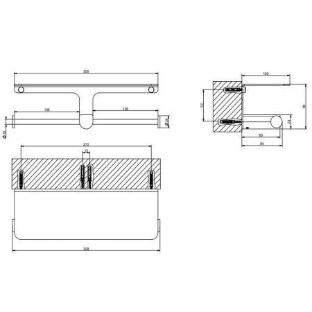 GESSI Rilievo Двойной держатель туалетной бумаги, цвет: хром