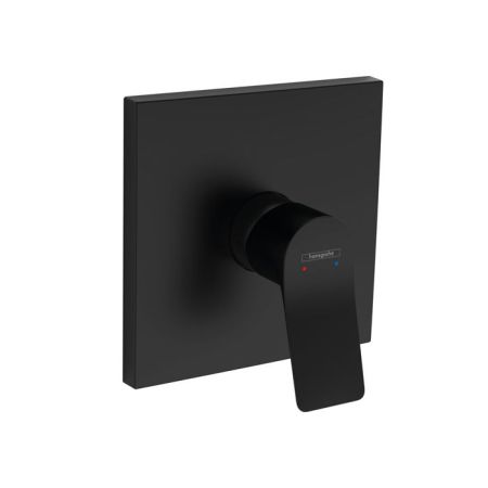 Смеситель для душа, Hansgrohe, Vivenis, тип открывания воды-однорычажный, тип регулирования воды-керамический картридж, монтаж-настенный встраиваемый, отверстия для монтажа-1, внутренняя часть-необходимо заказать, цвет-черный матовый, артикул 75615670