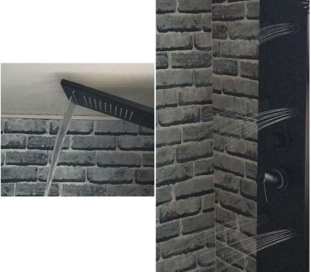 Душевая панель Galaxy Black с гидромассажем, артикул AP40-04