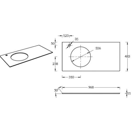 Спец. изделие декоративное из керамогранита Ониче 97, розовое, артикул CO2.VT279\97