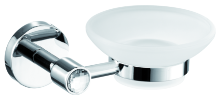 Sanibano Sahara, настенная стеклянная мыльница, цвет хром-кристаллы Swarovski crystal, артикул H9700/15CRС