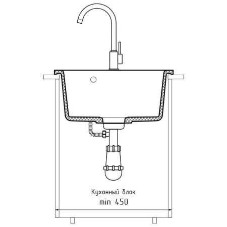 Кухонная мойка GranFest SMART 430, белый, артикул 430 белый