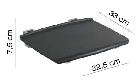 Gedy TipUp, откидное сиденье, цвет хром - пластик антрацит, артикул 2182(85)