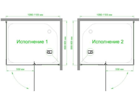 Душевой уголок Royal Bath  RB  HPVD-C-CH 110х90х200 (матовое), артикул RB9110HPVD-C-CH