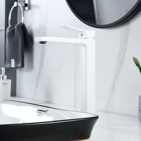 Смеситель для раковины высокий  Raffine F1199C, белый, артикул F1199C