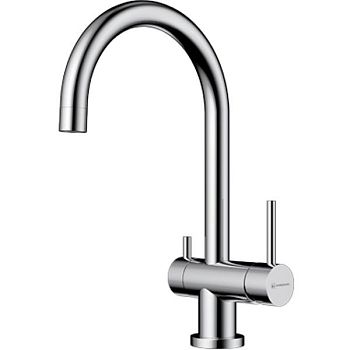 Смеситель для кухни, OMOIKIRI, Yamada, тип открывания воды-однорычажный, тип регулирования воды-керамический картридж, монтаж-на раковину/столешницу, отверстия для монтажа-1, высота, мм-372, вынос излива, мм-204, тип излива-поворотный, тип подводки-гибкая