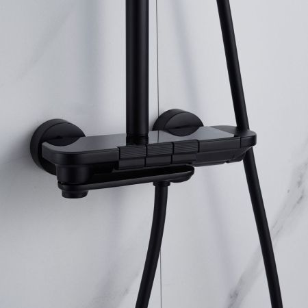 Душевая система Shevanik S4726H, черный, артикул S4726H