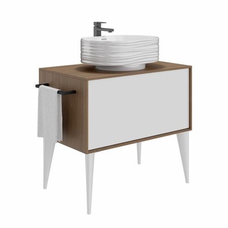 Раковина ARTBASIN Sabbia накладная 50, белая глянцевая, артикул SA.wb.50\WHT