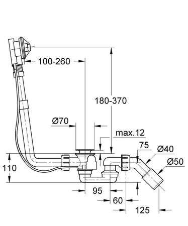 Сливной и переливной гарнитур GROHE Talento, встраиваемая часть, (28939000), артикул 28939000