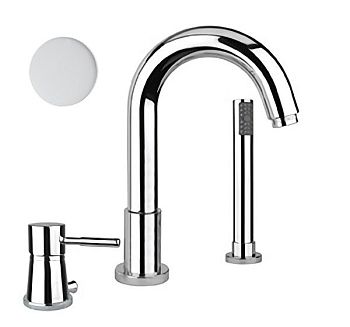 Смеситель на борт ванны Webert Rimini RI850701740, белый