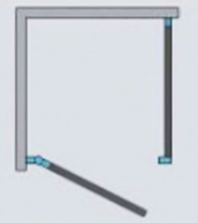 Дверь душевого уголка Radaway Arta KDJ I 100 L фурнитура Хром+ стекло прозрачное, артикул 386083-03-01L