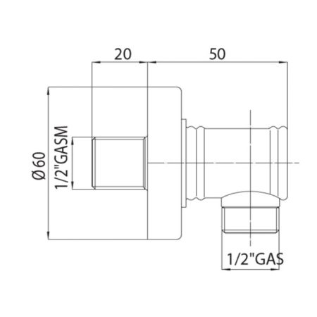 BOSSINI Шланговое подсоединение, цвет никель шлифованный