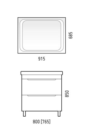 Тумба "Мадисон 80 Z2", Люкс белая, Сомо 80 / Фостер 80, артикул SD-00001088