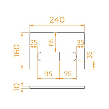 Кнопка слива RGW SWH-06W, артикул 68420006-05