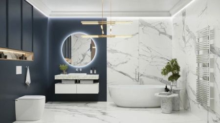 Столешница Velvex Unit 100, белый мрамор, артикул st.UNI.100-630