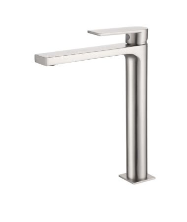 AQG Alpha, высокий однорычажный смеситель для раковины без донного клапана, никель сатин (PVD), артикул 01ALP120NI