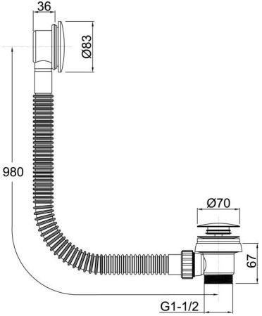Слив-перелив для ванны Allen Brau Priority 5.31027-BN никель браш, артикул 5.31027-BN