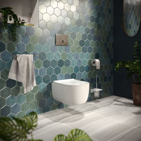 Инсталляция BERGES для скрытого монтажа NOVUM L3 с кнопкой хром глянец, артикул 040213