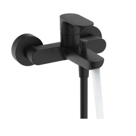 Смеситель для ванны и душа, Hansgrohe, Rebris S, тип открывания воды-однорычажный, тип регулирования воды-керамический картридж, монтаж-настенный, отверстия для монтажа-2, вынос излива, мм-173, регулируемое ограничение температуры, дивертер с переключател, артикул 72440670