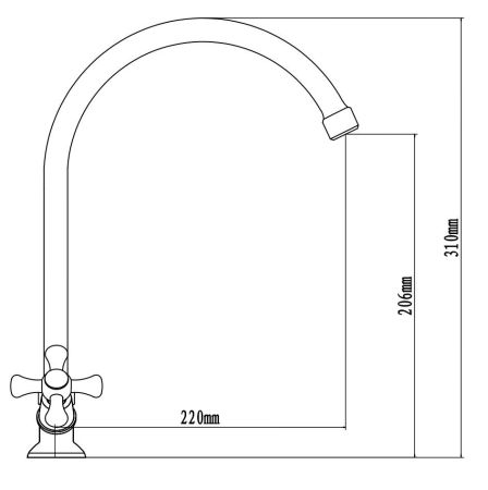 Смеситель Laguna для кухни, поворотный излив,  артикул: LGN519