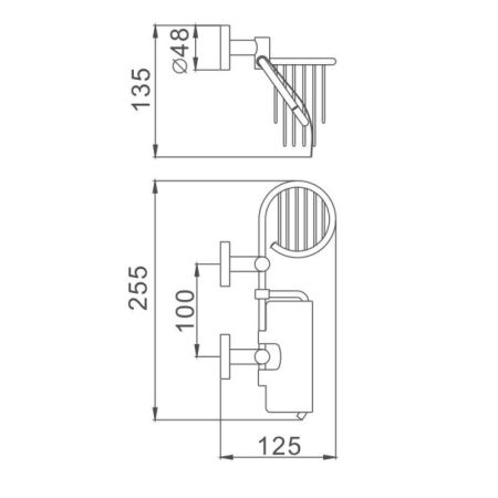 Держатель для туалетной бумаги Haiba HB1703-1, хром