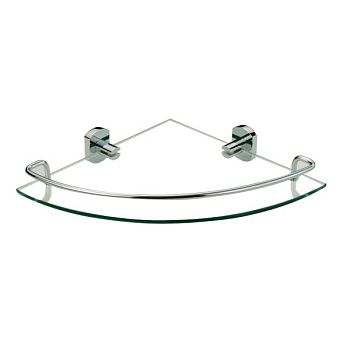 Полка угловая стеклянная Savol S-009973, хром