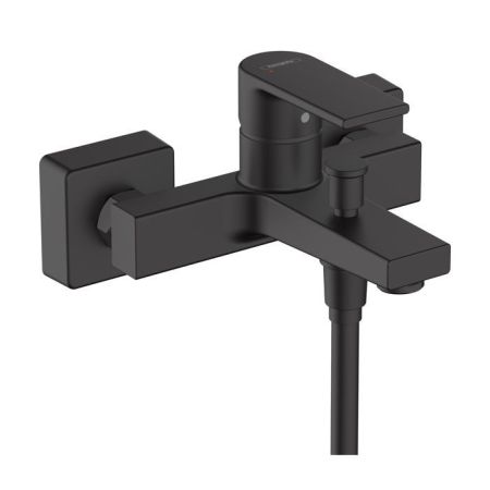 Смеситель для ванны и душа, Hansgrohe, Vernis Shape, тип открывания воды-рычажный, тип регулирования воды-керамический картридж, тип установки-настенный, отверстия для монтажа-2, вынос излива, мм-166, тип излива-неподвижный, материал ручки-металл, цвет ру, артикул 71450670