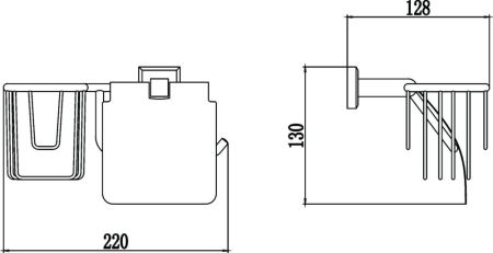 Держатель для туалетной бумаги и освежителя Savol S-R09551, хром, артикул S-R09551