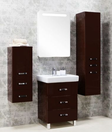 Тумба под раковину АКВАТОН АМЕРИНА М 56,4 1A168901AM010 (напольная, белый глянец), шт, артикул 1A168901AM010