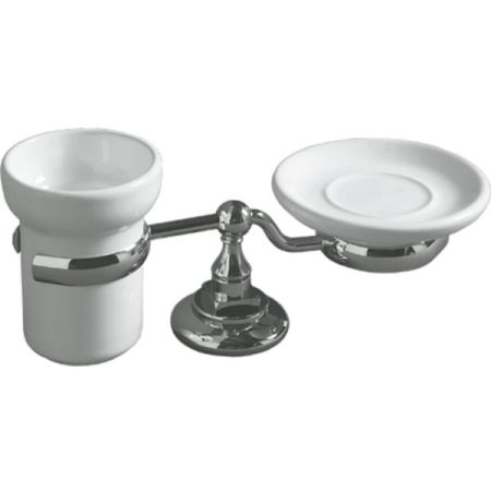 Мыльница с подстаканником Simas Accessorie Victoria 260207 Хром, артикул 260207