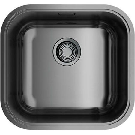 Мойка, OMOIKIRI, Omi, ширина, мм-445, глубина, мм-415, высота, мм-180, тип установки-встраиваемый, отверстия для смесителя-отсутствуют, с переливом, сифон и донный клапан в комплекте, материал-нержавеющая сталь, крепления в комплекте, цвет-вороненая сталь, артикул 4993191