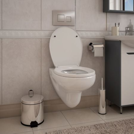 Унитаз подвесной Maretti Aria безободковый с микролифтом, AR10PBM80-844, белый, артикул AR10PBM80-844