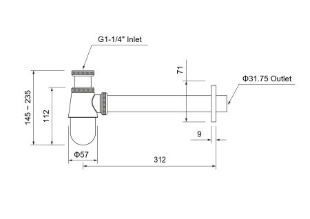 Сифон AQUATEK AQ6014CR, артикул AQ6014CR