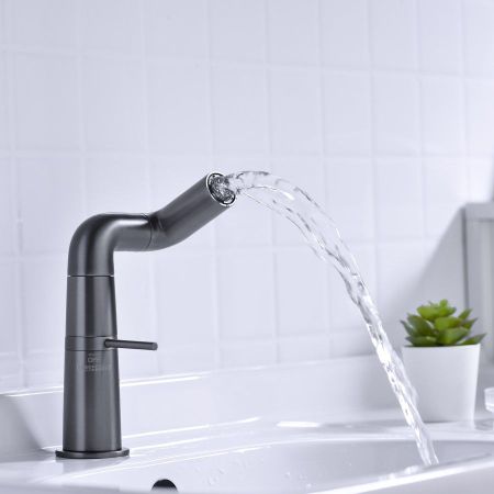 Смеситель для раковины Haiba HB10813-3, пепельный, артикул HB10813-3