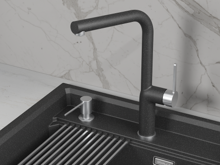 Смеситель для кухни GRANULA (9502, ЧЕРНЫЙ), артикул 9502, ЧЕРНЫЙ