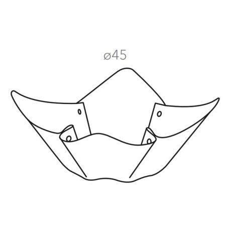 ADJ Фруктовница, D45 см., цвет: панна котта/белый, артикул 4045.16/10