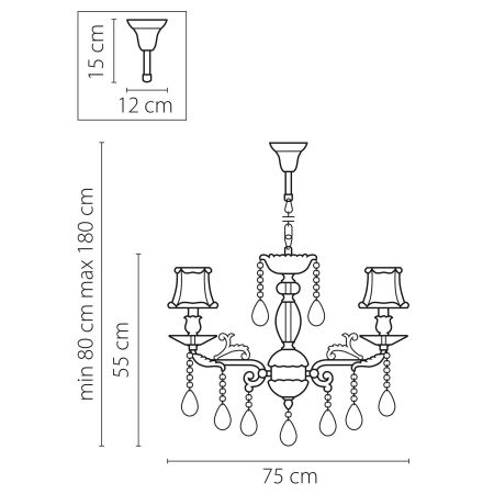 Люстра подвесная Fiocco Lightstar Premium 701081, артикул 701081