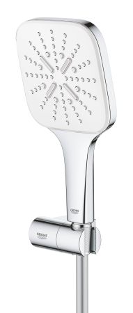 Душевой набор GROHE Rainshower SmartActive 130 Cube, 3 вида струй, белая луна (26588LS0), артикул 26588LS0