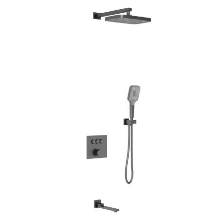 Душевой комплект VSFW-4311GM встраиваемый, 3 режима, вороненая сталь, артикул VSFW-4311GM