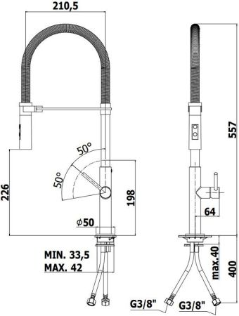 Смеситель для кухни Paffoni Chef CH179CR, артикул CH179CR