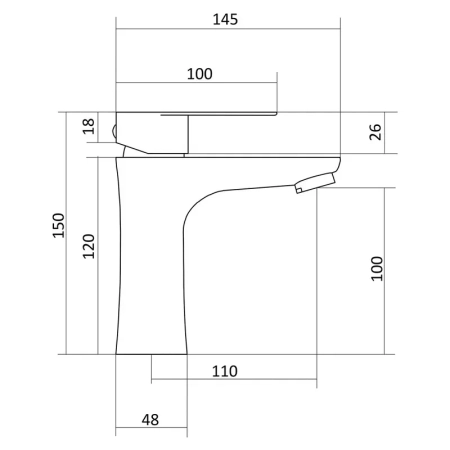 Смеситель для раковины Славен СЛ-ОД-Ж12, сатин