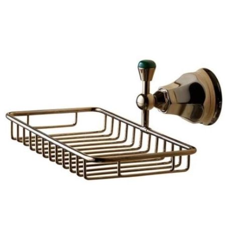 Nicolazzi Teide Chic Полочка-решетка, украшенная камнем, цвет: английское золото, артикул 1493GF15C